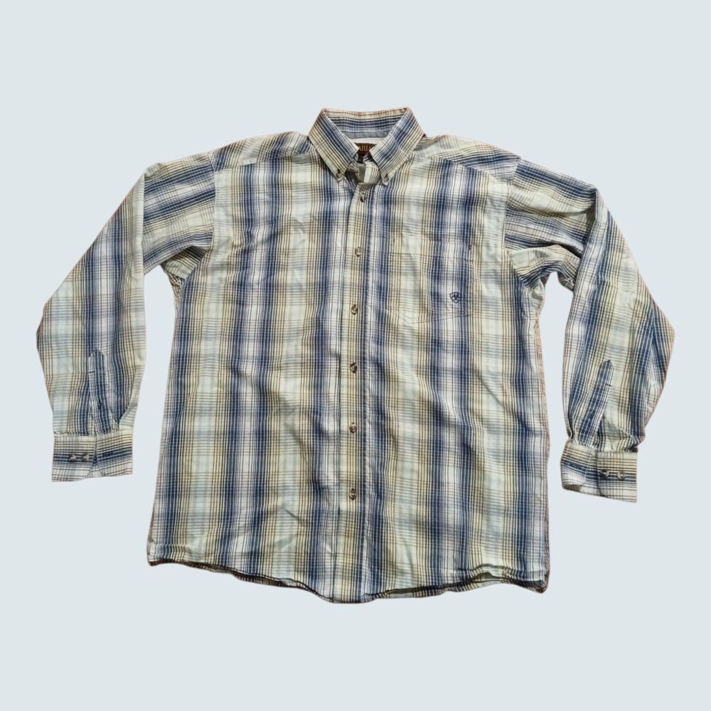 Ariat Long Sleeve Button Down Shirt Multicolor Plaid Size M